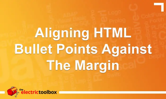Aligning HTML bullet points against the margin
