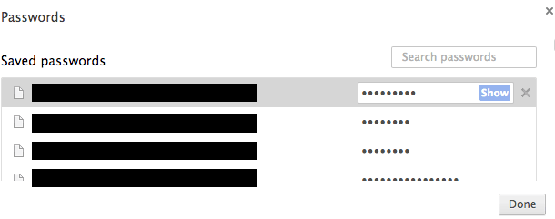 editing saved passwords in google chrome