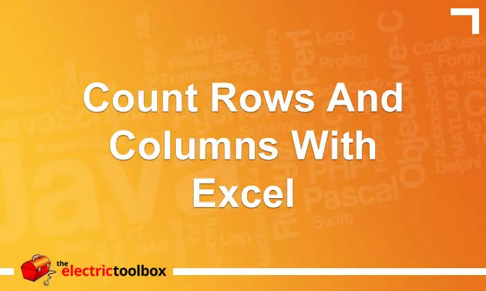 Count rows and columns with Excel