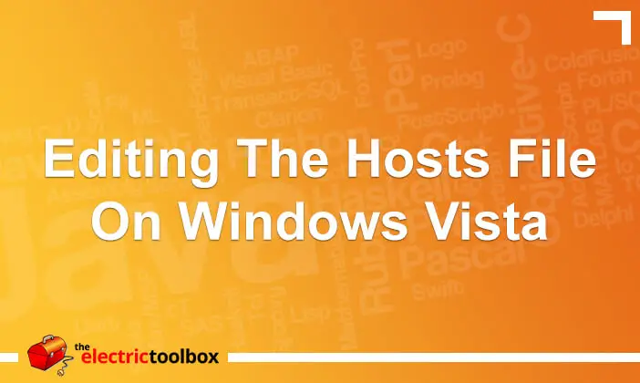 Editing the hosts file on Windows Vista