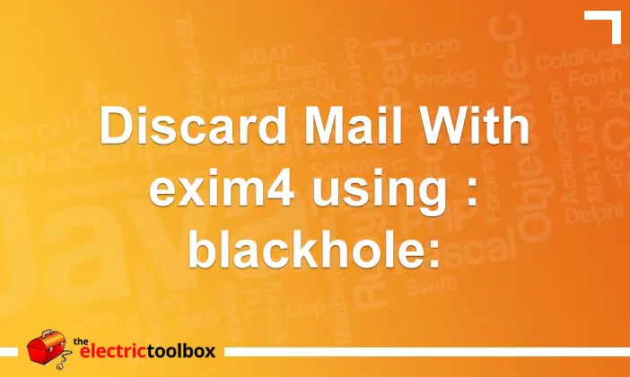 Discard mail with exim4 using :blackhole: