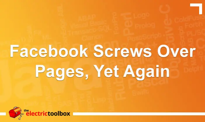 Facebook screws over pages, yet again