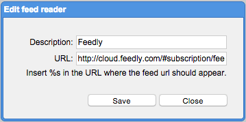 adding feedly