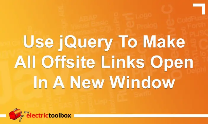 Use jQuery to make all offsite links open in a new window