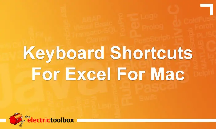 Keyboard shortcuts for Excel for Mac