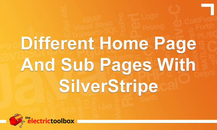 Different home page and sub pages with SilverStripe