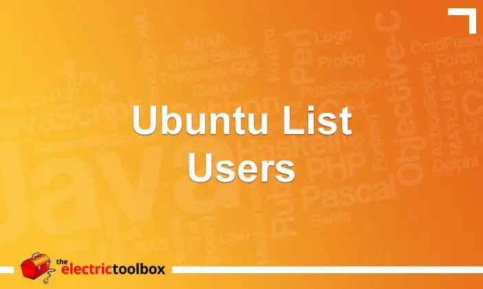 Ubuntu list users