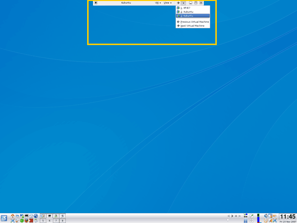 vmware toolbar open